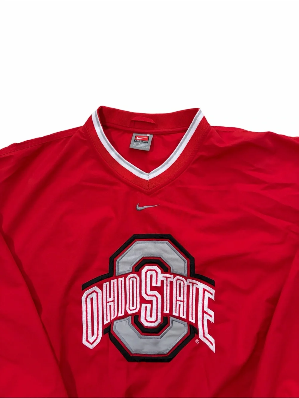 VTG Nike Center Swoosh Ohio State Buckeyes Windbreaker Pullover Mens Small